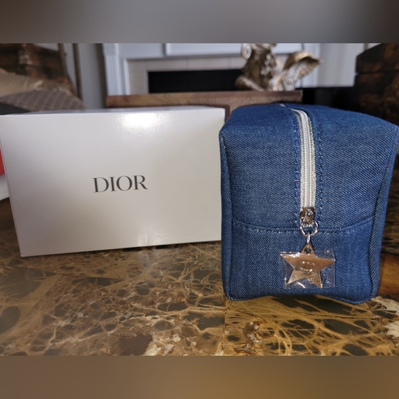 Dior Blue Denim Pouch - Picture 2 of 5